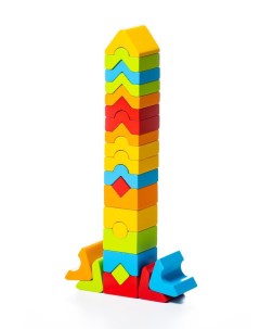 Игрушка сортер для малышей Башня 25 деталей Cubika