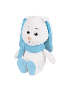Мягкая игрушка Зайка Снежок с длинными ушами в шарфе 20 см MT MRT02222 3 20 Maxitoys