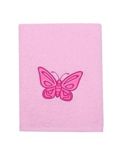Полотенце Бабочка 70x100 розовое Kidboo