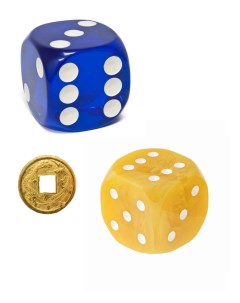 Кубики для настольных игр синий желтый 17мм 2 шт монета 42721 2 mon Elg