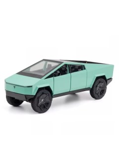Металлическая коллекц модель Tesla Cybertruck Pickup свет звук 24 см 1 24 зеленый Xctoys