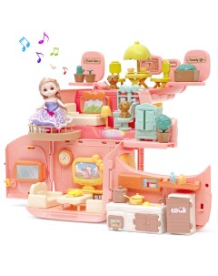 Игровой набор с куклами Домик Мечты кукольный домик с мебелью арт CC6673 Funkids