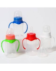 Бутылочка для кормления 150 мл приталенная с ручками цвет МИКС Mum&baby