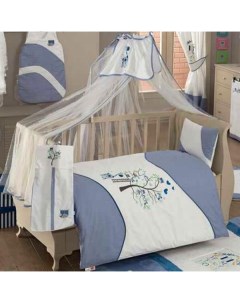 Комплект постельного белья Sweet Home цвет голубой 4 предмета арт KIDB Kidboo