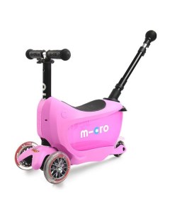 Самокат беговел детский трехколесный Mini2GO Deluxe Plus Pink Micro