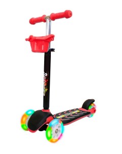 Самокат детский RT Midi Orion колеса светятся красный R-toys