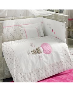 Комплект детского постельного белья Cute Bear розовый 3 предмета Kidboo