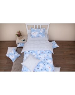 Комплект постельного белья Avventura blue 1 5 спальный Хлопковый край