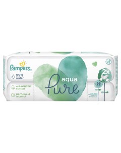 Влажные салфетки для детей Aqua Pure Белый 96 шт Pampers