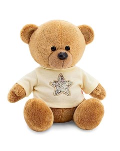 Мягкая игрушка Медведь Топтыжкин звезда цвет коричневый 17 см Orange toys