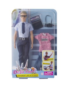 Набор с куклой офисный работник цвет голубой Defa lucy