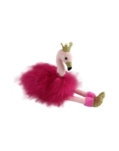 Мягкая игрушка птица Фламинго розовый с золотыми лапками и клювом M093 Chuzhou greenery