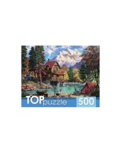 Пазлы Домик у озера в горах 500 элементов ХТП500 6819 Toppuzzle