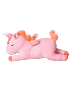 Мягкая игрушка Единорог Спящий розовый 40 см La-laland
