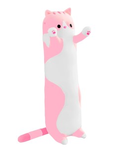 Мягкая игрушка Кот батон розовый 70 см La-laland