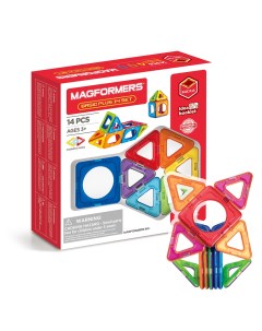 Конструктор магнитный Basic Plus set 14 деталей базовые элементы Magformers