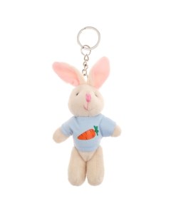 Мягкая игрушка Кролик в кофте на брелоке цвета МИКС Nobrand
