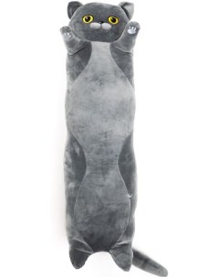 Мягкая игрушка Кот батон темно серый 50 см La-laland
