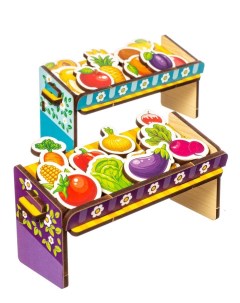 Игровой набор Супермаркет Овощи и фрукты 370103 Woodland