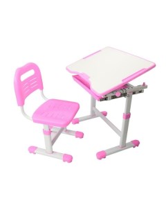 Комплект парта и стул трансформеры Sole розовый белый Fundesk