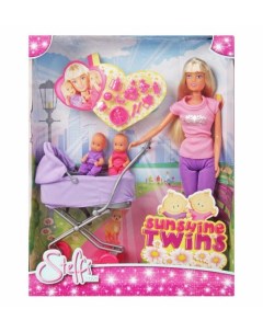 Кукла Штеффи с коляской набор Sunshine Twins 5738060 ассортимент Simba