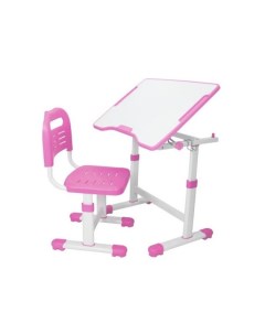 Комплект парта и стул трансформеры Sole 2 розовый белый Fundesk