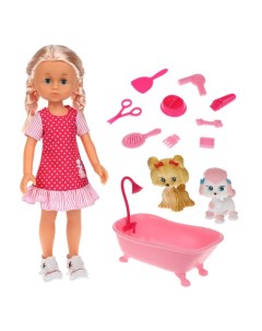 Кукла Николь Домашние питомцы с ванночкой 36 см 451355 Mary poppins