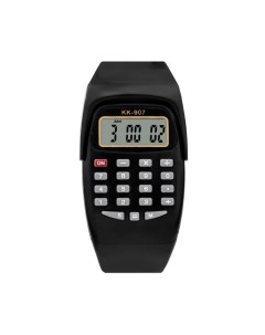 Часы наручные детские электронные с калькулятором ремешок силикон l 21 см черные Sima-land