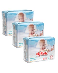 Подгузники трусики для детей Premium XL 12 20 кг 102 шт 3 уп x 34 шт Mykiddo