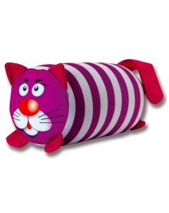 Подушка валик антистресс Кот полосатый малиновый Штучки, к которым тянутся ручки