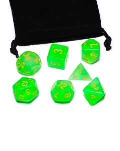 Кубики для ролевых игр Желе зеленый белый 273412 Stuff-pro