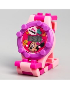 Часы наручные лего Минни Маус с ремешком конструктором Disney