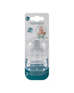 Соска силиконовая для бутылочки 0 S Anti colic Bottle Teats 2 шт Mamajoo