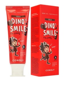 Зубная паста детская Dino s Smile кола гелевая с 3 лет 60 г Consly