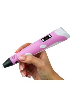 3D ручка с ЖК экраном розетка EU пластик 3 цвета подставка розовый Gadzhetsshop