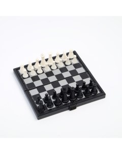 Игра настольная Шахматы магнитная доска 13 х 13 см чёрно белые 2590525 Nobrand