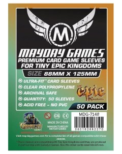 Протекторы для настольных игр Mayday Premium Tiny Epic Kingdoms 88x125 50 штук MDG 7148 Mayday games