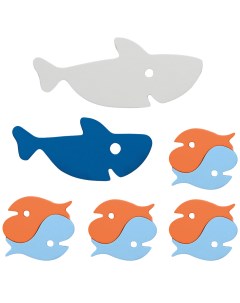 Мягкий 2D пазл для игры в ванне opia Акулы Sharks Quut