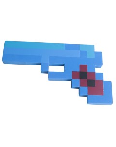 Пистолет игрушечный 8Бит Синий пиксельный 22см Pixel crew