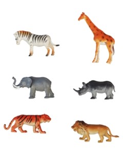 Набор из 6 фигурок В мире животных Дикие животные 8 5 см 1toy