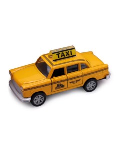 Машина Die cast Ретро такси инерционная открываются двери желтая M 1 32 Funky toys
