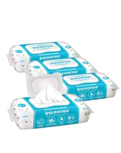 Влажные салфетки антибактериальные детские 80 шт х 4 экономичная упаковка Inseense