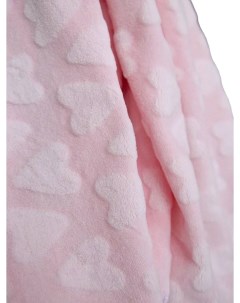 Плед для новорожденных Сердечки плюшевый 100х140 см розовый Baby nice