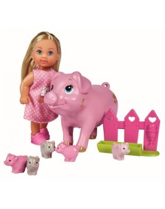 Кукла Еви со свинкой и поросятами Simba