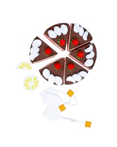 Игровой набор продуктов из фетра Ягодный Пирог Foodboxtoys