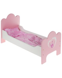 Кроватка деревянная Корона постелька в наборе 67114 для кукол Mary poppins