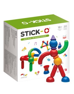 Конструктор магнитный Basic Set 20 20 деталей для детей от 1 года Stick-o