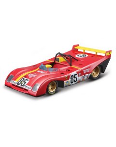 Коллекционная машинка Феррари 1 43 Ferrari Racing 312 P 1972 красная Bburago