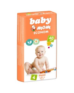 Подгузники ECONOM размер 4 maxi 7 18 кг 40 шт Baby mom