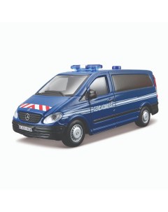 Коллекционная полицейская машинка Mercedes Benz Vito 1 50 синяя Bburago